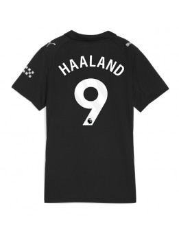 Billige Manchester City Erling Haaland #9 Bortedrakt Dame 2025-26 Kortermet